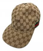 GUCCIグッチ）の古着「GGキャンバス シェリーラインキャップ」｜ブラウン