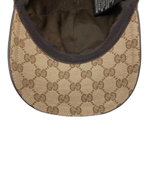 GUCCI（グッチ）GUCCI (グッチ) GGキャンバス シェリーラインキャップ ブラウン サイズ:Mの古着・服飾アイテム
