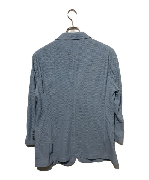 GIORGIO ARMANI（ジョルジョアルマーニ）GIORGIO ARMANI (ジョルジョアルマーニ) メッシュストレッチジャケット ブルー サイズ:56の古着・服飾アイテム