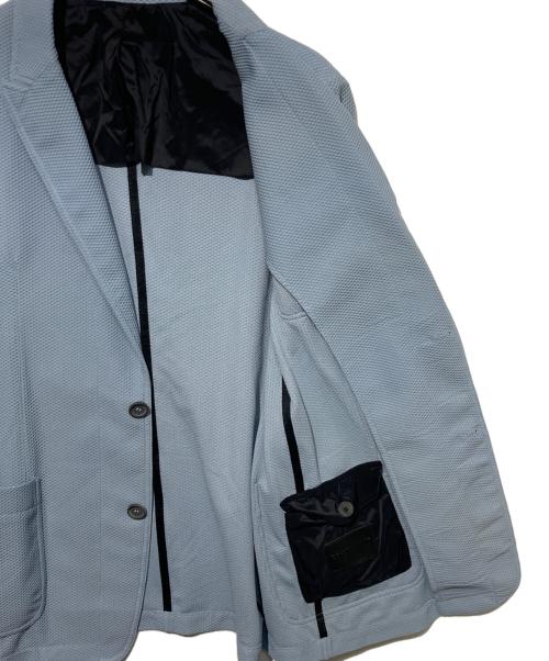 GIORGIO ARMANI（ジョルジョアルマーニ）GIORGIO ARMANI (ジョルジョアルマーニ) メッシュストレッチジャケット ブルー サイズ:56の古着・服飾アイテム
