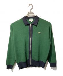 LACOSTE×BEAMS（ラコステ×ビームス）の古着「別注ニットジップカーディガン」｜グリーン