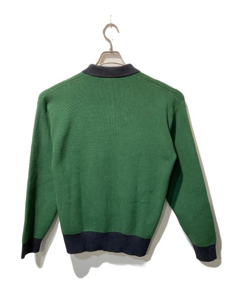 LACOSTE（ラコステ）LACOSTE (ラコステ) BEAMS (ビームス) 別注ニットジップカーディガン グリーン サイズ:XSの古着・服飾アイテム