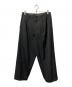 Y'S for men（ワイズフォーメン）の古着「2タックウールワイドパンツ」｜ブラック