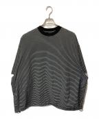 is-nessイズネス）の古着「BALLOON BORDER SHORT SLEEVE T-SHIRT」｜ブラック×ホワイト