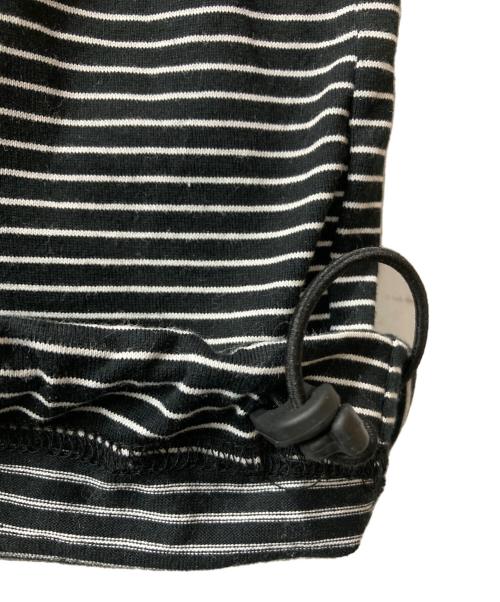 is-ness（イズネス）is-ness (イズネス) BALLOON BORDER SHORT SLEEVE T-SHIRT ブラック×ホワイト サイズ:Mの古着・服飾アイテム