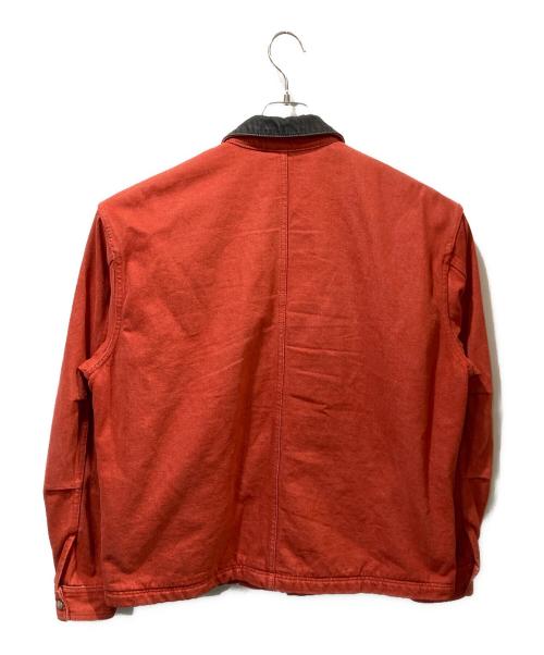 son of the cheese（（サノバチーズ））son of the cheese (（サノバチーズ）) WASHED DENIM WORK JACKET レッド サイズ:SIZE Lの古着・服飾アイテム
