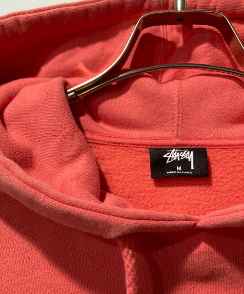 stussy（ステューシー）stussy (ステューシー) 8 Ball Man Embroidered Hoodie レッド サイズ:Mの古着・服飾アイテム