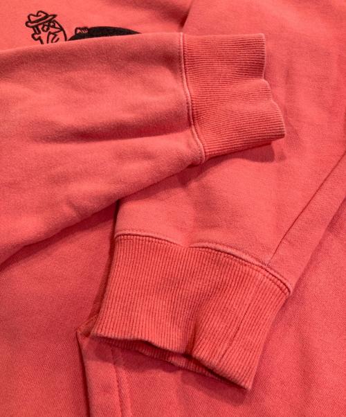 stussy（ステューシー）stussy (ステューシー) 8 Ball Man Embroidered Hoodie レッド サイズ:Mの古着・服飾アイテム