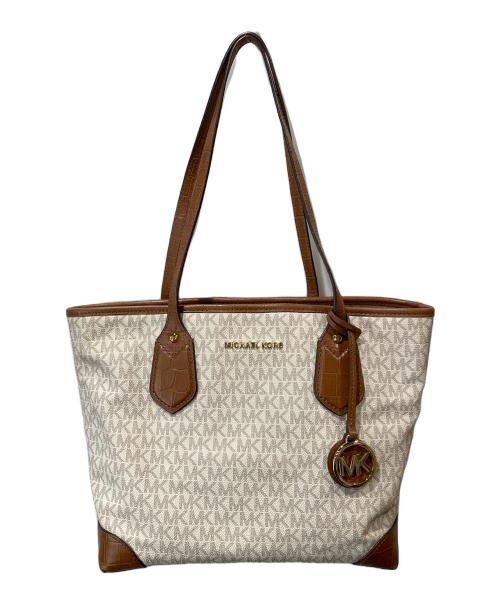 MICHAEL KORS（マイケル・コース）MICHAEL KORS (マイケル・コース) シグネチャートートバッグ ベージュの古着・服飾アイテム