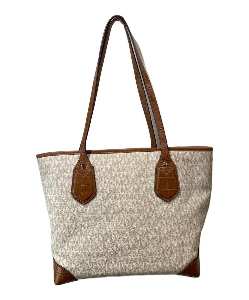 MICHAEL KORS（マイケル・コース）MICHAEL KORS (マイケル・コース) シグネチャートートバッグ ベージュの古着・服飾アイテム