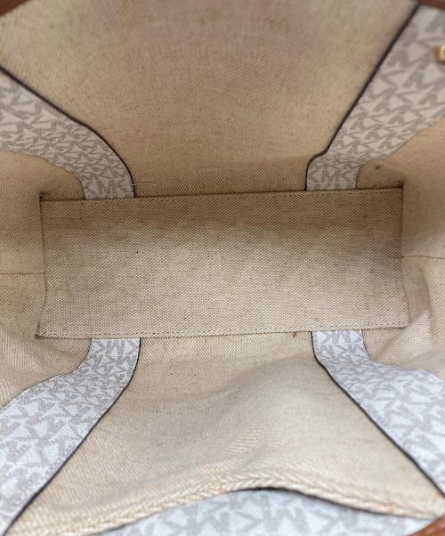 MICHAEL KORS（マイケル・コース）MICHAEL KORS (マイケル・コース) シグネチャートートバッグ ベージュの古着・服飾アイテム