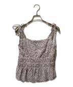 HER LIP TOハーリップトゥ）の古着「Cherry Pattern Strap Top」｜パープル