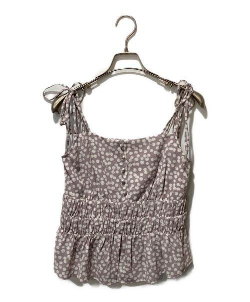 HER LIP TO（ハーリップトゥ）HER LIP TO (ハーリップトゥ) Cherry Pattern Strap Top パープル サイズ:Sの古着・服飾アイテム