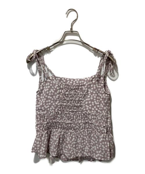 HER LIP TO（ハーリップトゥ）HER LIP TO (ハーリップトゥ) Cherry Pattern Strap Top パープル サイズ:Sの古着・服飾アイテム