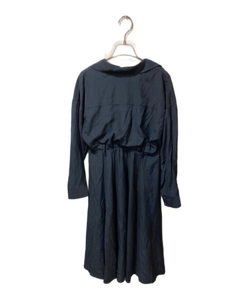 La TOTALITE（ラ ト―タリテ）La TOTALITE (ラ ト―タリテ) カシュクールシャツワンピース ネイビー サイズ:36の古着・服飾アイテム