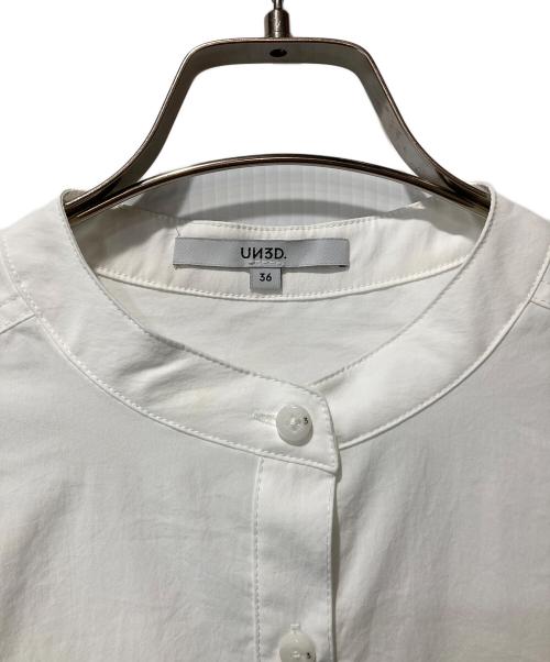 UN3D.（アンスリード）UN3D. (アンスリード) W TRIANGLE TUCK SH ホワイト サイズ:Sの古着・服飾アイテム