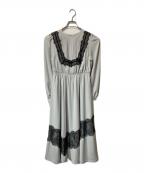 HER LIP TOハーリップトゥ）の古着「RosalineLace Trimmed Dress」｜グレー
