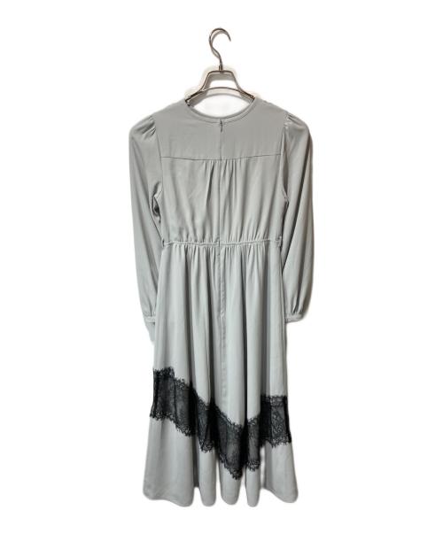 HER LIP TO（ハーリップトゥ）Her lip to (ハーリップトゥ) RosalineLace Trimmed Dress グレー サイズ:Sの古着・服飾アイテム