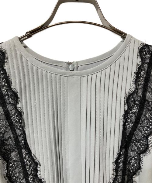 HER LIP TO（ハーリップトゥ）Her lip to (ハーリップトゥ) RosalineLace Trimmed Dress グレー サイズ:Sの古着・服飾アイテム