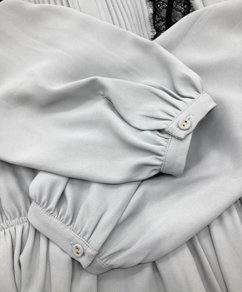 HER LIP TO（ハーリップトゥ）Her lip to (ハーリップトゥ) RosalineLace Trimmed Dress グレー サイズ:Sの古着・服飾アイテム