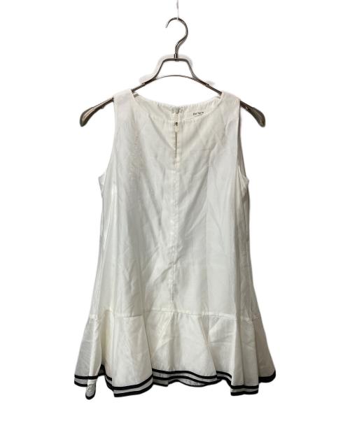 HER LIP TO（ハーリップトゥ）Her lip to (ハーリップトゥ) Bicolor Trim Flared Romper ホワイト サイズ:Mの古着・服飾アイテム