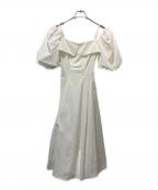 HER LIP TOハーリップトゥ）の古着「Papillon Stripe Shirt Dress」｜ホワイト