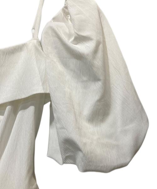 HER LIP TO（ハーリップトゥ）Her lip to (ハーリップトゥ) Papillon Stripe Shirt Dress ホワイト サイズ:Mの古着・服飾アイテム