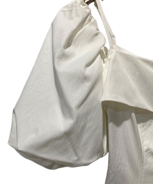 HER LIP TO（ハーリップトゥ）Her lip to (ハーリップトゥ) Papillon Stripe Shirt Dress ホワイト サイズ:Mの古着・服飾アイテム