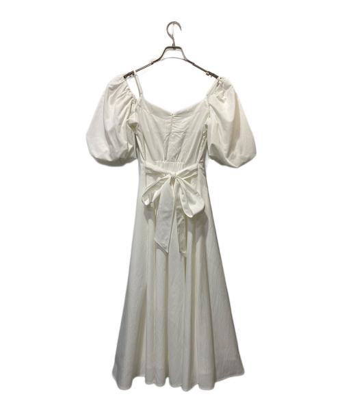 HER LIP TO（ハーリップトゥ）Her lip to (ハーリップトゥ) Papillon Stripe Shirt Dress ホワイト サイズ:Mの古着・服飾アイテム