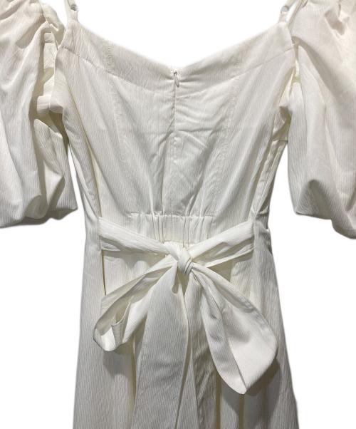 HER LIP TO（ハーリップトゥ）Her lip to (ハーリップトゥ) Papillon Stripe Shirt Dress ホワイト サイズ:Mの古着・服飾アイテム