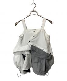 UN3D.（アンスリード）の古着「PATTERN MIX SHIRT CAMISOLE」｜ホワイト