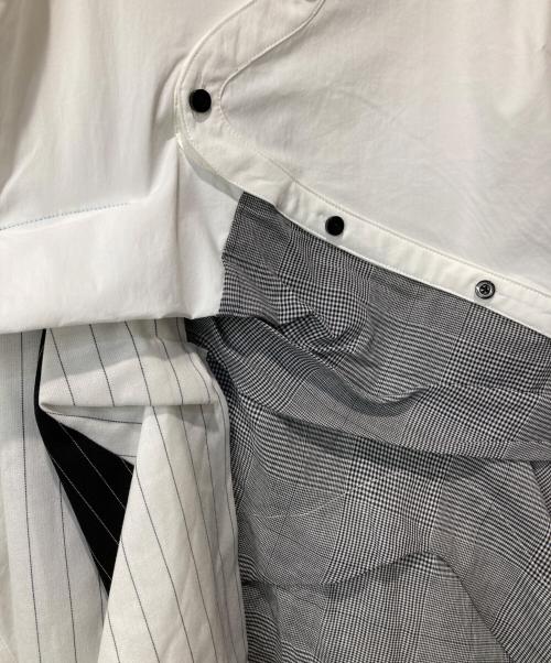 UN3D.（アンスリード）UN3D. (アンスリード) PATTERN MIX SHIRT CAMISOLE ホワイト サイズ:36の古着・服飾アイテム