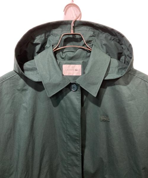 LACOSTE（ラコステ）LACOSTE (ラコステ) リラックスフィットステンカラーコート グリーン サイズ:36の古着・服飾アイテム