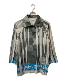 PLEATS PLEASE（プリーツプリーズ）の古着「プリーツシャツジャケット」｜グレー