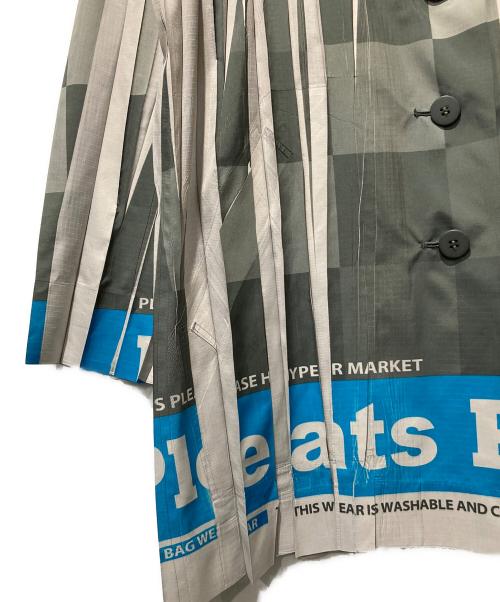 PLEATS PLEASE（プリーツプリーズ）PLEATS PLEASE (プリーツプリーズ) プリーツシャツジャケット グレー サイズ:3の古着・服飾アイテム