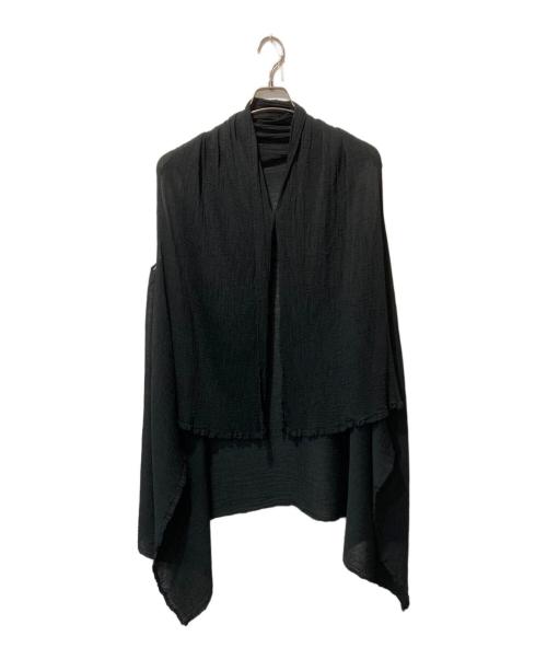 me ISSEY MIYAKE（ミーイッセイ ミヤケ）me ISSEY MIYAKE (ミーイッセイ ミヤケ) ロングベスト ブラック サイズ:不明の古着・服飾アイテム
