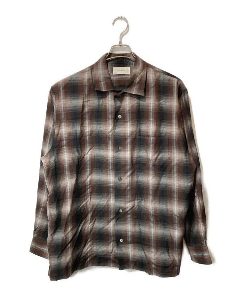 Ernie Palo（アーニーパロ）Ernie Palo (アーニーパロ) Rayon Check Shirt ブラウン サイズ:48の古着・服飾アイテム