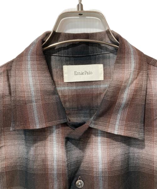 Ernie Palo（アーニーパロ）Ernie Palo (アーニーパロ) Rayon Check Shirt ブラウン サイズ:48の古着・服飾アイテム