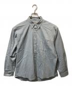 SEDAN ALL-PURPOSEセダンオールパーパス）の古着「Twill Plaid Big BD Shirt」｜スカイブルー