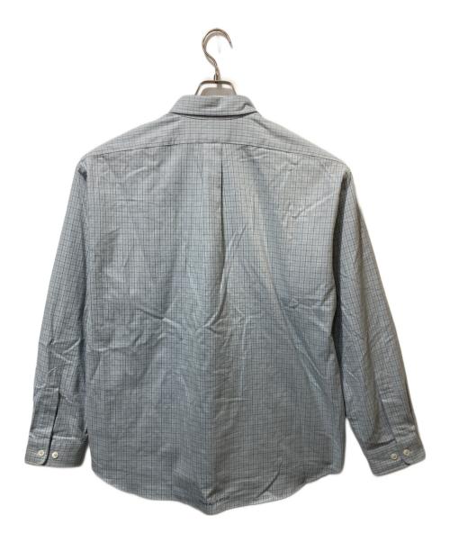 SEDAN ALL-PURPOSE（セダンオールパーパス）SEDAN ALL-PURPOSE (セダンオールパーパス) Twill Plaid Big BD Shirt スカイブルー サイズ:Lの古着・服飾アイテム