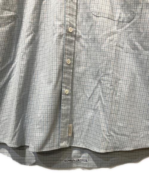 SEDAN ALL-PURPOSE（セダンオールパーパス）SEDAN ALL-PURPOSE (セダンオールパーパス) Twill Plaid Big BD Shirt スカイブルー サイズ:Lの古着・服飾アイテム