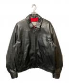 SEDAN ALL-PURPOSEセダンオールパーパス）の古着「Synthetic Leather Sports Jacket」｜ブラック