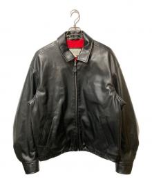 SEDAN ALL-PURPOSE（セダンオールパーパス）の古着「Synthetic Leather Sports Jacket」｜ブラック