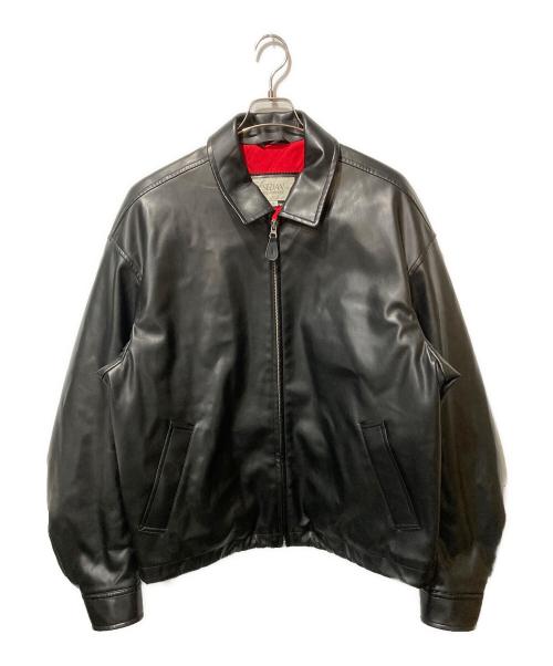 SEDAN ALL-PURPOSE（セダンオールパーパス）SEDAN ALL-PURPOSE (セダンオールパーパス) Synthetic Leather Sports Jacket ブラック サイズ:XLの古着・服飾アイテム