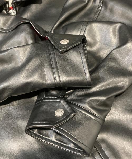 SEDAN ALL-PURPOSE（セダンオールパーパス）SEDAN ALL-PURPOSE (セダンオールパーパス) Synthetic Leather Sports Jacket ブラック サイズ:XLの古着・服飾アイテム