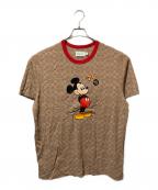 COACH×DISNEYコーチ×ディズニー）の古着「ミッキーマウス シグネチャー Tシャツ」｜ブラウン