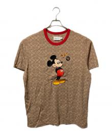 COACH×DISNEY（コーチ×ディズニー）の古着「ミッキーマウス シグネチャー Tシャツ」｜ブラウン