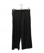 MARKAWAREマーカウェア）の古着「TRIPLE PLEATED EASY TROUSERS ORGANIC WOOL」｜ブラック