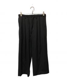 MARKAWARE（マーカウェア）の古着「TRIPLE PLEATED EASY TROUSERS ORGANIC WOOL」｜ブラック