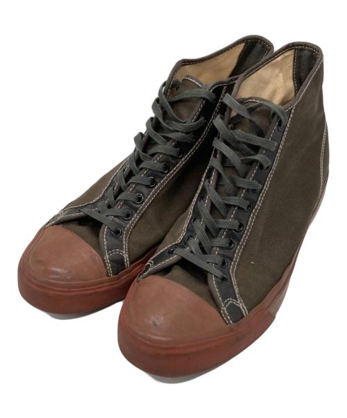 RRL（ダブルアールエル）RRL (ダブルアールエル) ハイカットキャンバススニーカー カーキ サイズ:9の古着・服飾アイテム